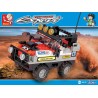 SLUBAN Stavebnice Off-Road EXPERT Terénní vůz set 167 dílků + figurka 2ks plast