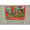 Puzzle Krtek a paraplíčko 3x55